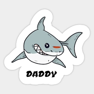 Daddy shark lovers shirt Sticker